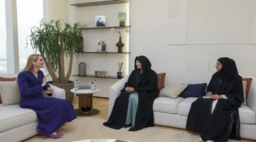 لطيفة بنت محمد تناقش سبل الشراكة مع السيدة الأولى الإكوادورية